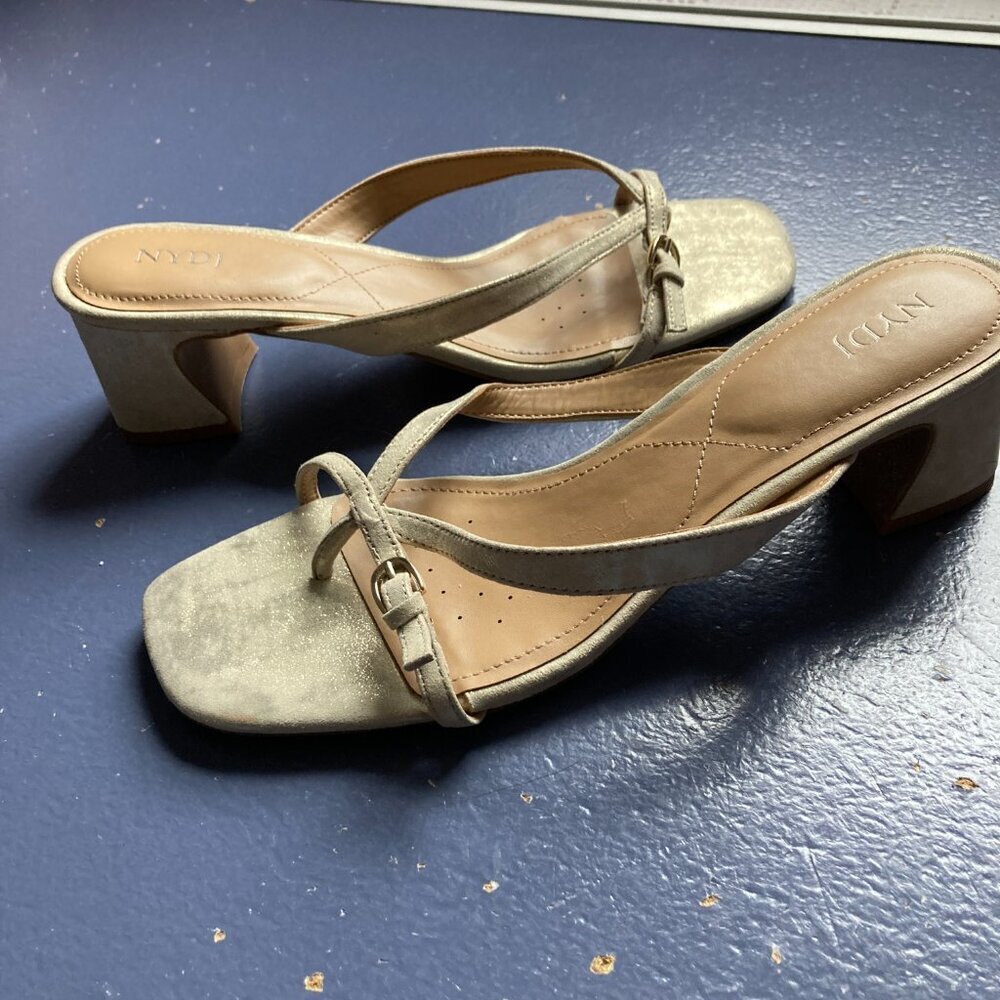 NYDJ Women's Strappy Block Heel Sandals in Light Taupe